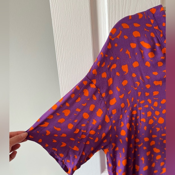 Marimekko Reija Purple and Orange Tunic Dress sz m - Picture 3 of 10